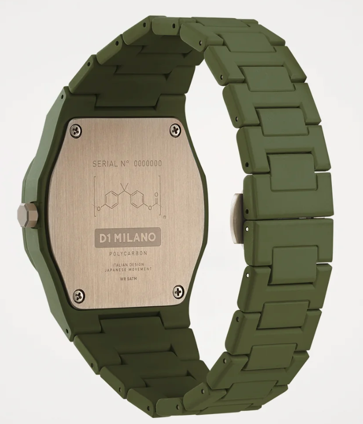D1 Milano Polycarbon Military Green Watch D1-PCBJ22 Image 4