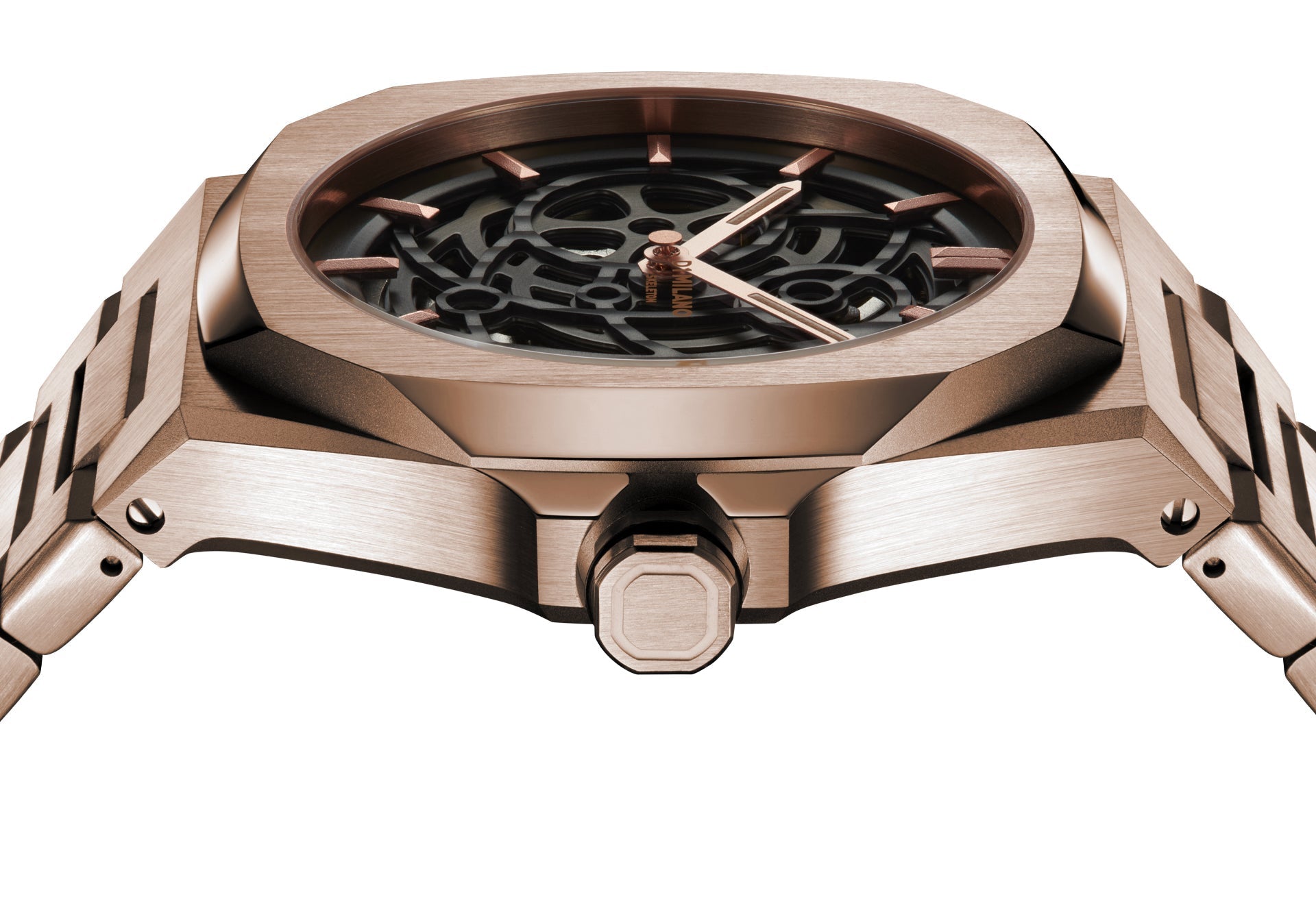 D1 Milano Skeleton Rose Gold Watch SKBJ12 Image 4