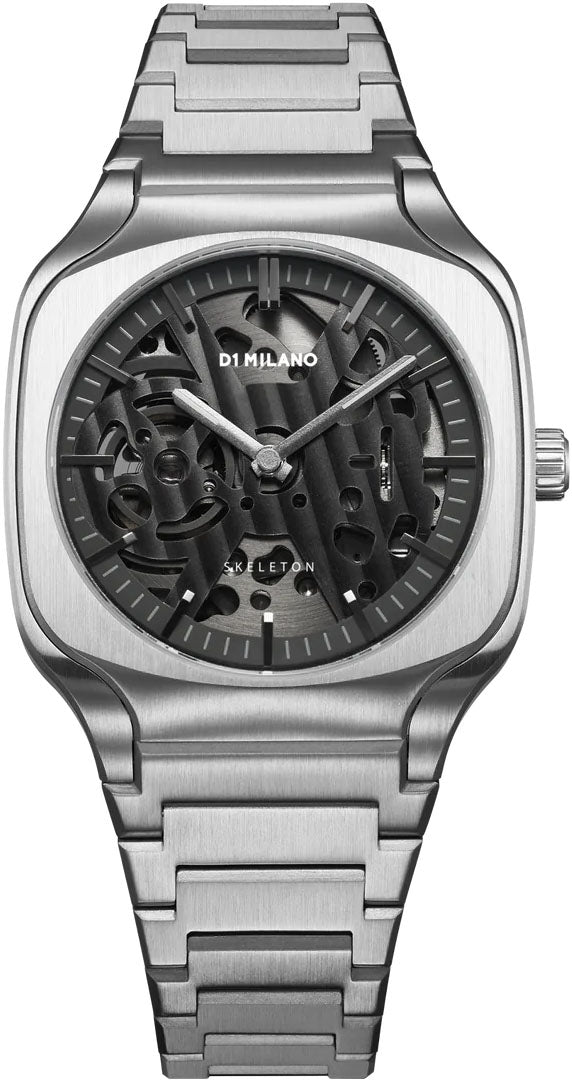 D1 Milano Square Skeleton Grey Depth Watch SLBJ01 Image 1