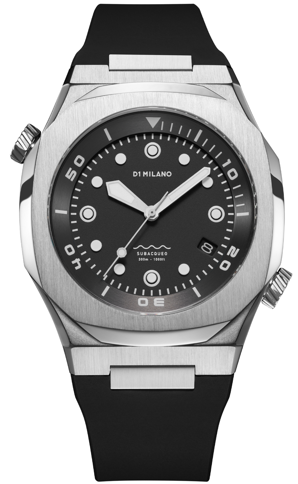 D1 Milano Subacqueo Diver Deep Black D1-DVRJ01 Image 1