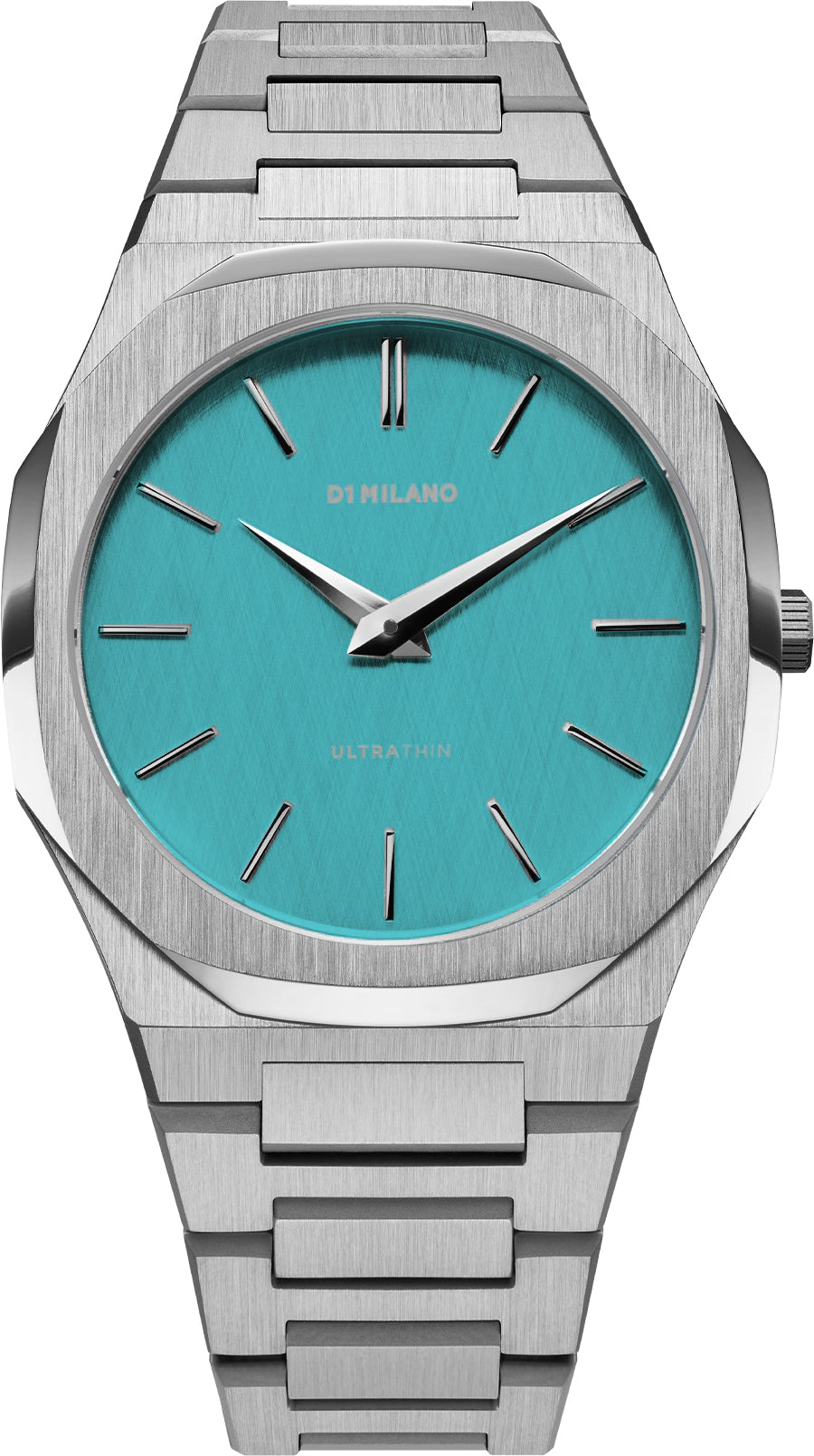 D1 Milano Ultra Thin Light Blue Linen Watch UTBU08 Image 1