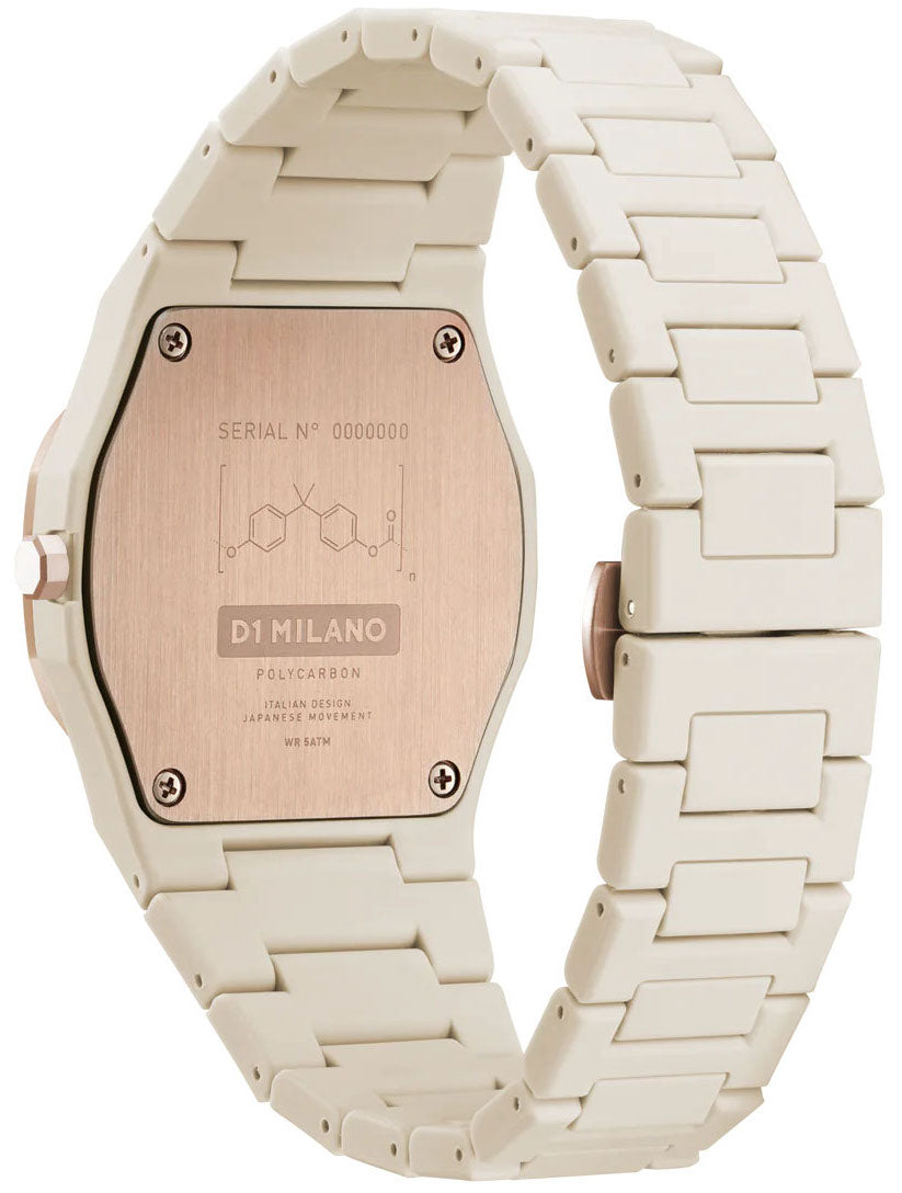 D1 Milano Watch Polycarbon Taupe Mesh PCBJ36 Image 3