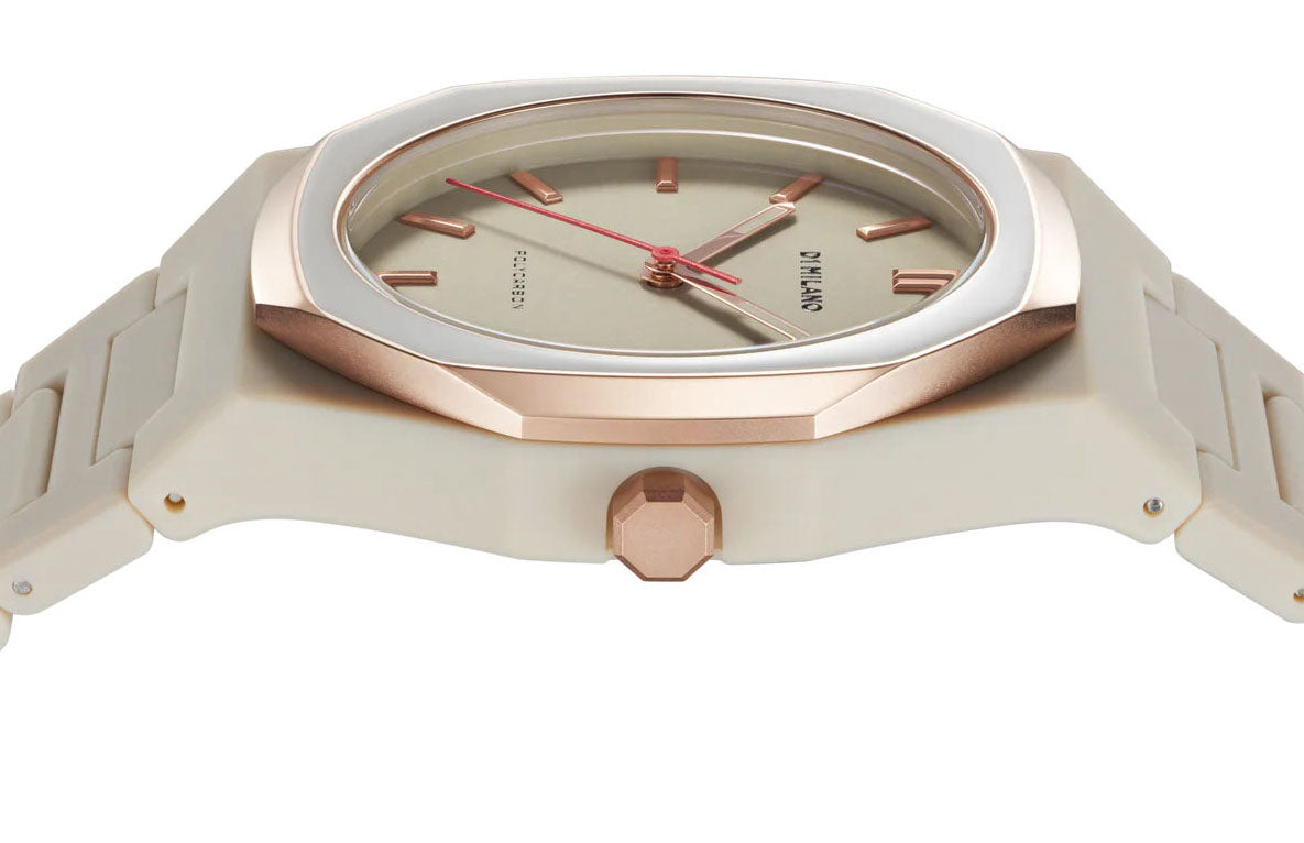 D1 Milano Watch Polycarbon Taupe Mesh PCBJ36 Image 4