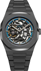 D1 Milano Watch Skeleton Sandblast Blue Bracelet D1-SKBJ05 Image 1