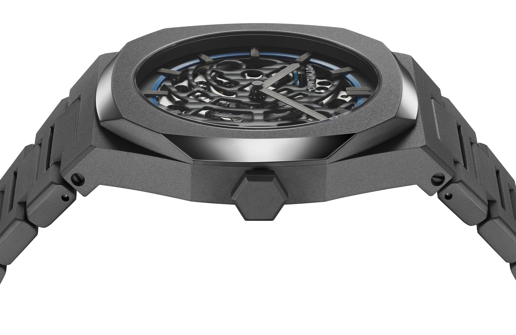 D1 Milano Watch Skeleton Sandblast Blue Bracelet D1-SKBJ05 Image 3