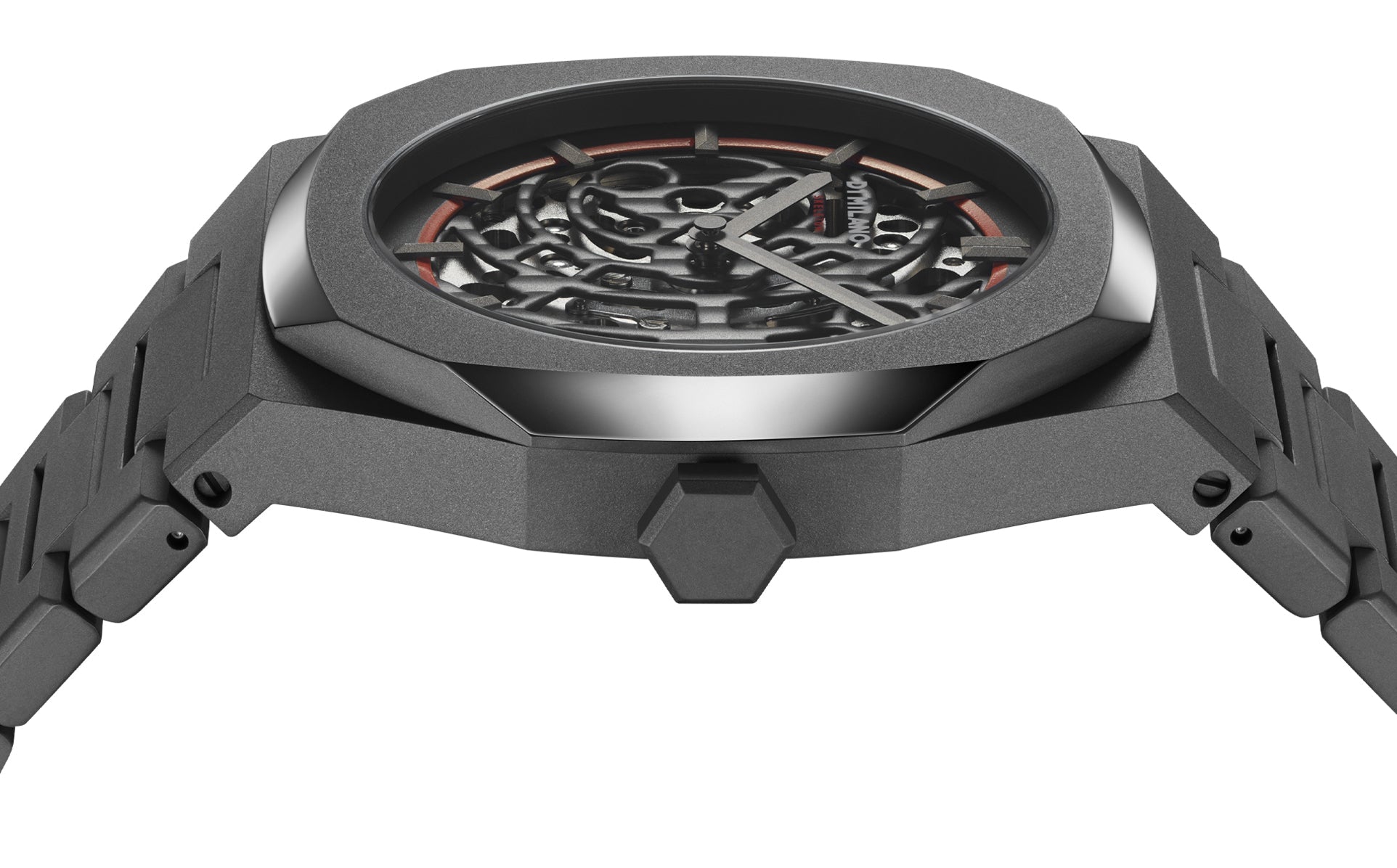 D1 Milano Watch Skeleton Sandblast Orange Bracelet D SKBJ06 Image 4