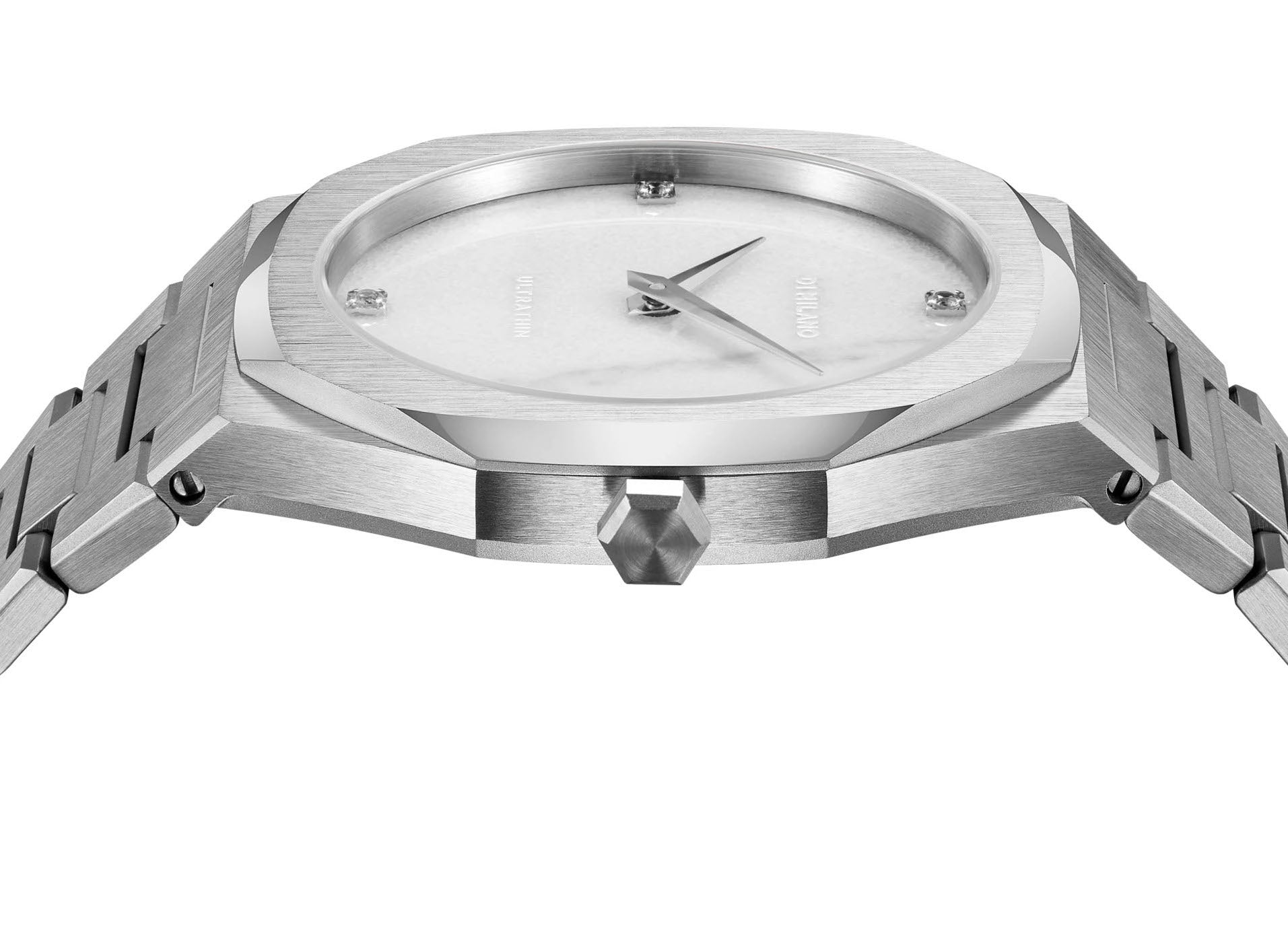 D1 Milano Watch Ultra Thin Marble Silver D1-UTBL13 Image 3