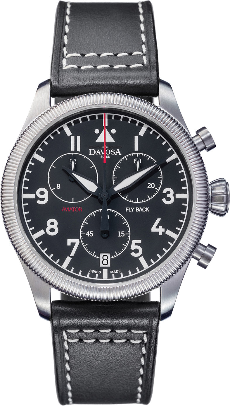 Davosa Aviator Quartz Chronograph Black Watch 16249955 Image 1