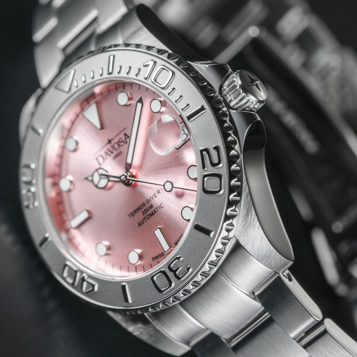 Davosa Ternos Medium California Automatic Pink Ladies Watch 16619960 Image 4