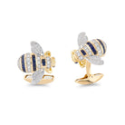 Deakin & Francis Cufflinks 18ct Yellow Gold Sapphire and Diamond Bumble Bee C1567F0002 Image 1