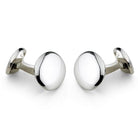 Deakin & Francis Cufflinks Silver Sprung Oval C1690X0001 Image 1