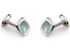 Deakin & Francis Cufflinks Sterling Silver Cushion Grey Mother of Pearl Inlay C0147X0002 Image 1