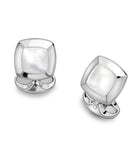 Deakin & Francis Cufflinks Sterling Silver Cushion White Mother of Pearl Inlay C0147X0003 Image 1