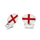 Deakin & Francis Cufflinks Sterling Silver Enamel English Flag C0330S0001 Image 1