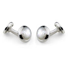 Deakin & Francis Cufflinks Sterling Silver Oval White Mother of Pearl C0166X0003 Image 1