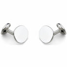 Deakin & Francis Cufflinks Sterling Silver Plain Oval Cufflinks C0171X0001 Image 1