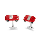 Deakin & Francis Cufflinks Sterling Silver Red Enamel Toy Sports Car C50011S0722 Image 1
