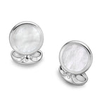Deakin & Francis Cufflinks Sterling Silver Round Mother of Pearl L0613X0002 Image 1