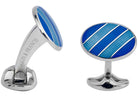 Deakin & Francis Cufflinks Sterling Silver Royal Blue Denim Blue Enamel L0764S0204 Image 1
