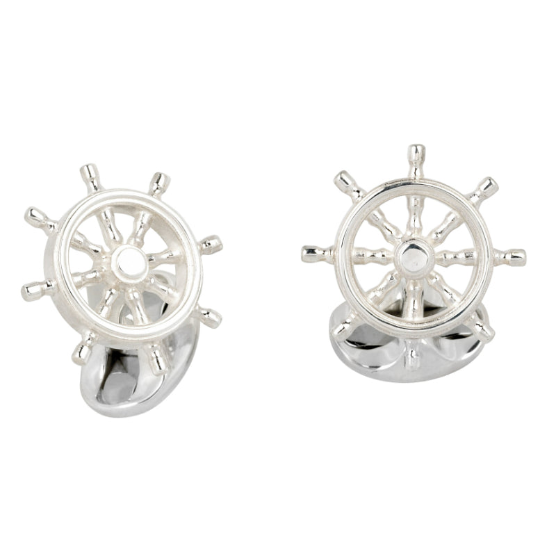 Deakin & Francis Sterling Silver Ship Wheel Cufflinks C0790X0001 Image 1