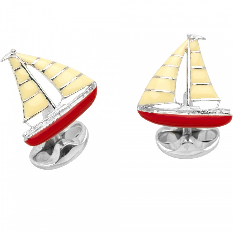 Deakin & Francis Sterling Silver Yacht Cufflinks C1623S07 Image 1