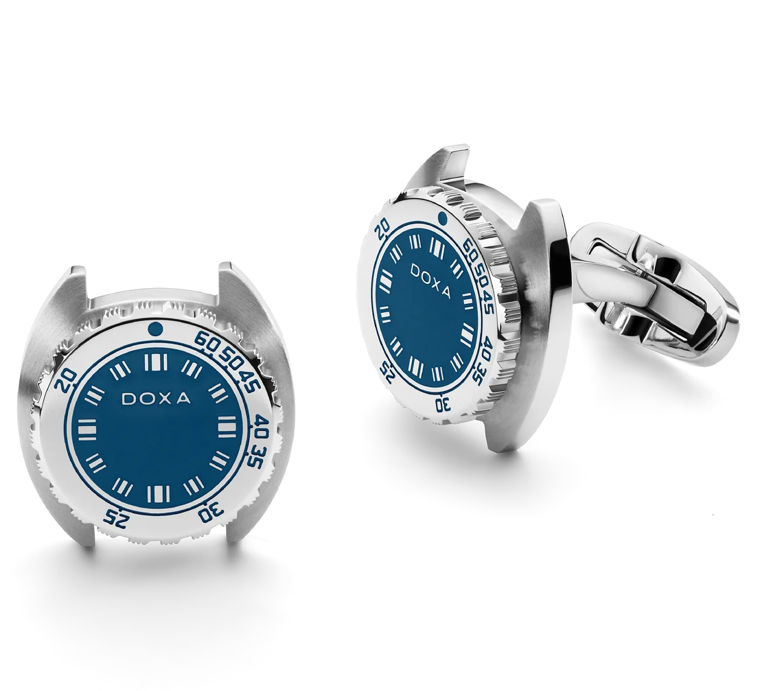Doxa Cufflinks SUB Caribbean Blue CUF.10.201 Image 1