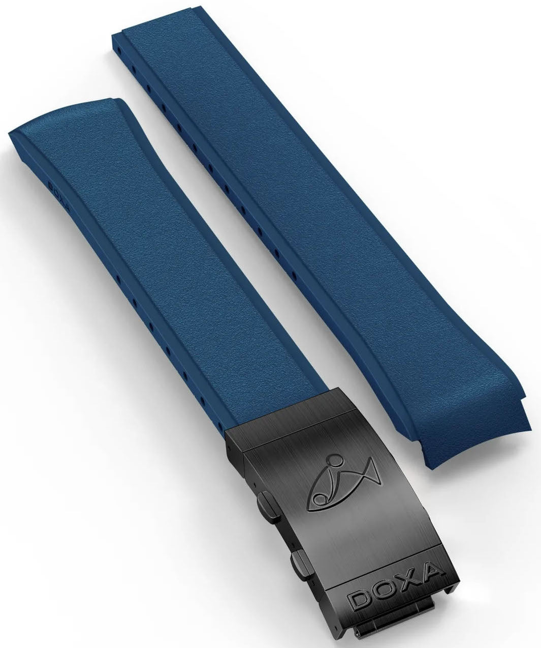 Doxa Strap SUB 300 Carbon Rubber Navy Blue With Folding Clasp 822.70.32-RUBBB Image 1