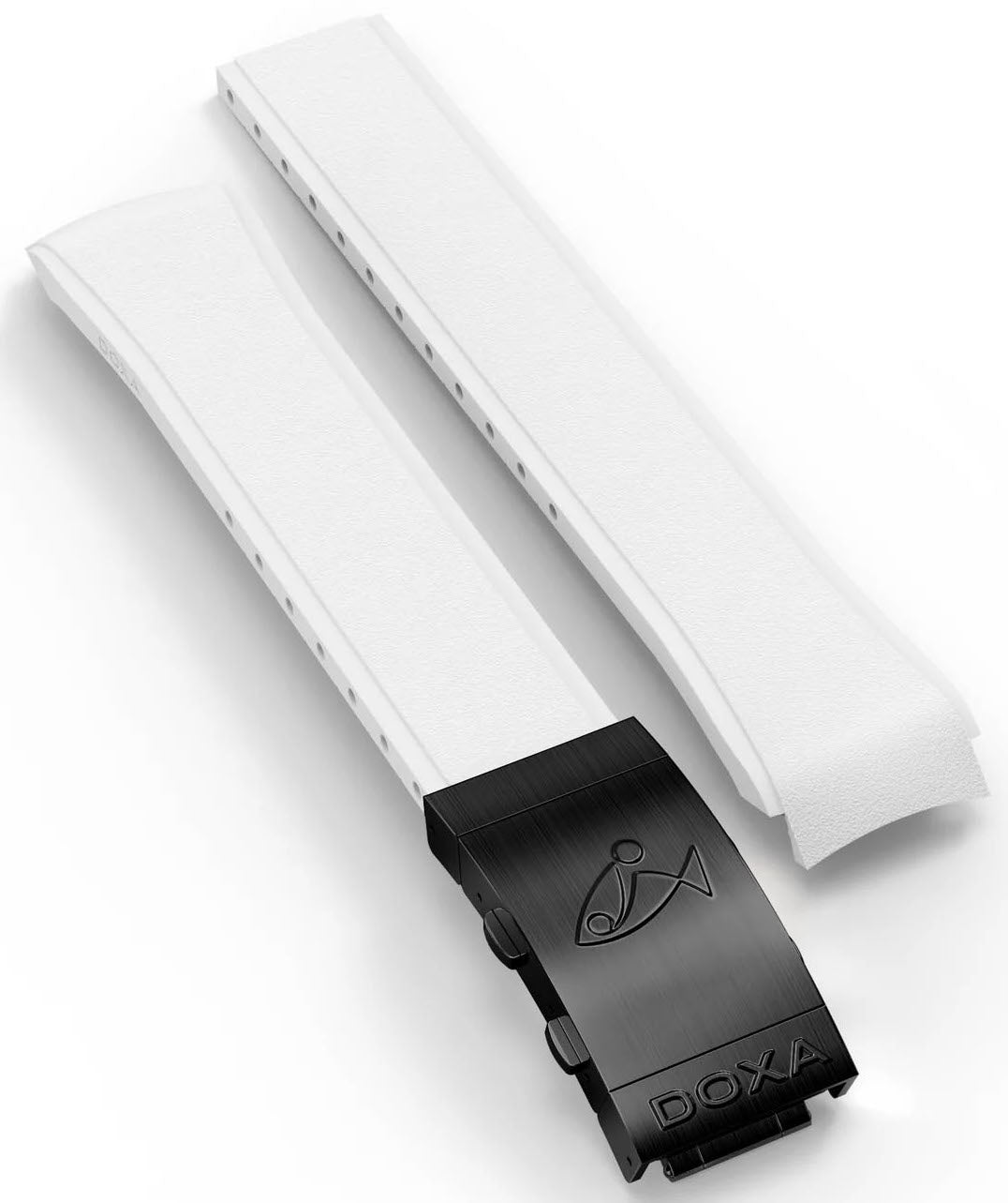 Doxa Strap SUB 300 Carbon Rubber White With Folding Clasp 822.70.23-RUBBB Image 1