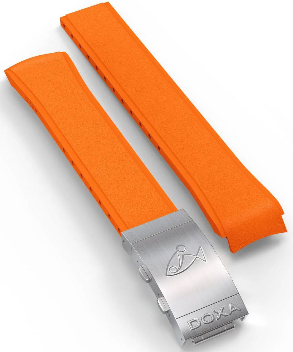 Doxa Strap SUB 300 Rubber Orange With Folding Clasp 821.10.21-RUBBB Image 1
