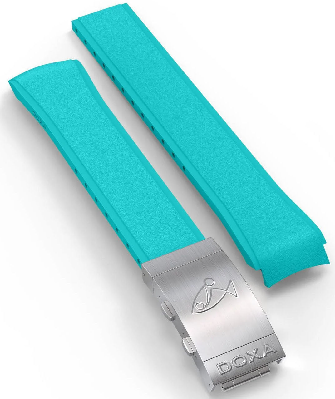 Doxa Strap SUB 300T Rubber Turquoise With Folding Clasp 840/879.10.25-RUBBB Image 1