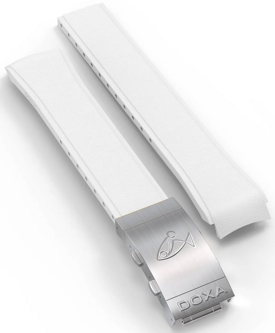 Doxa Strap SUB 300T Rubber White With Folding Clasp 840/879.10.23-RUBBB Image 1