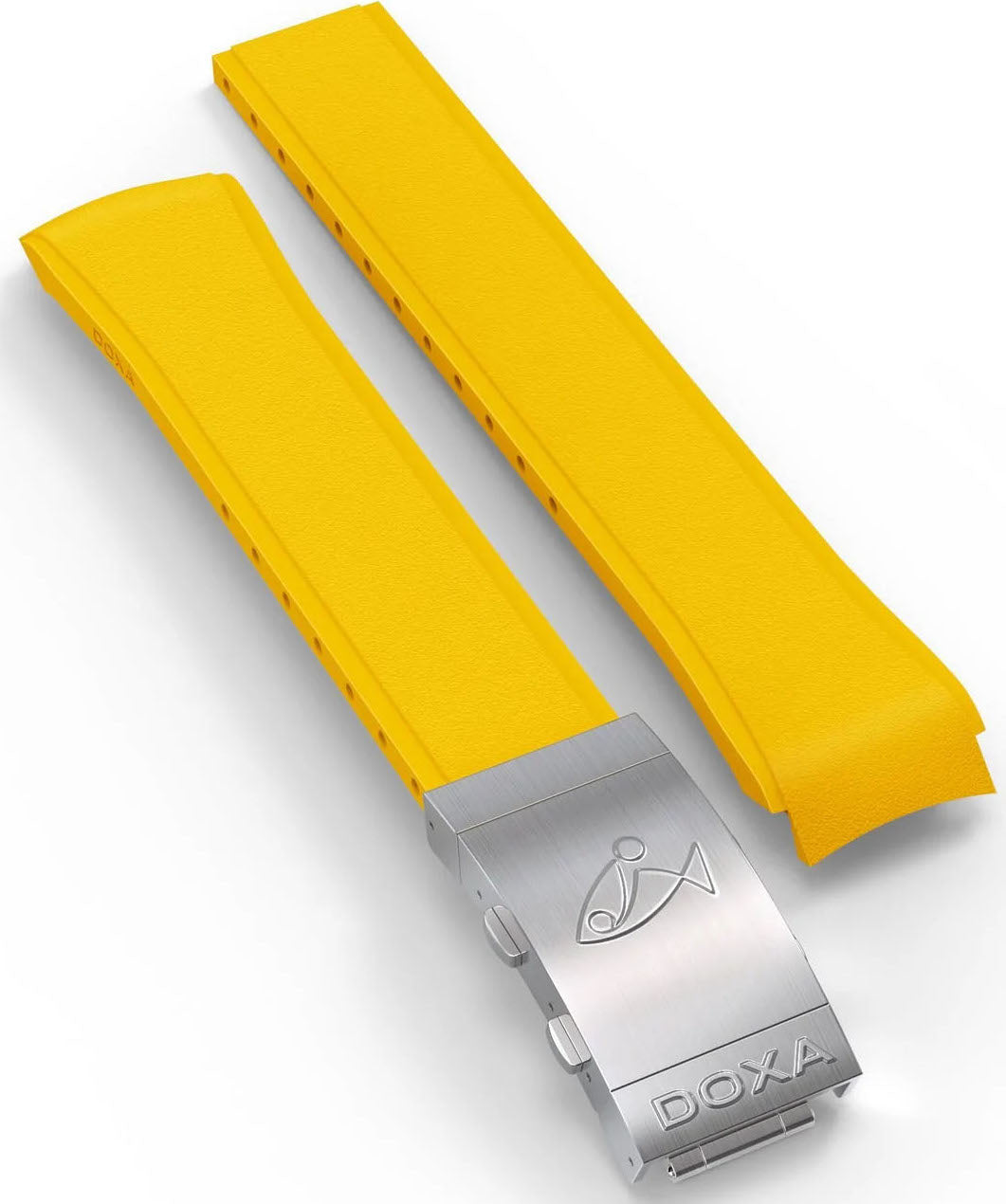 Doxa Strap SUB 300T Rubber Yellow With Folding Clasp 840/879.10.31-RUBBB Image 1