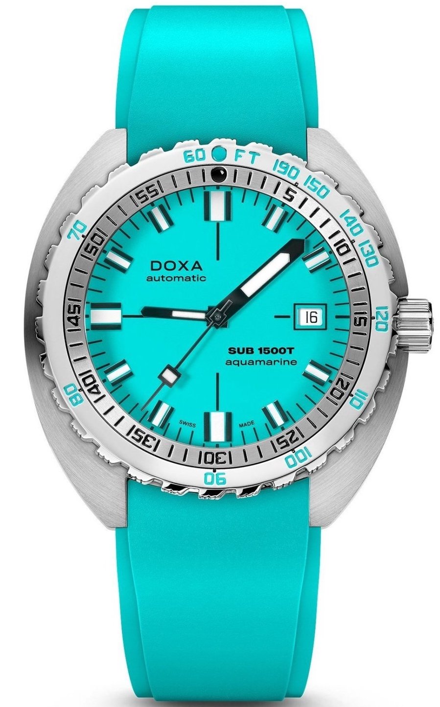 Doxa SUB 1500T Aquamarine Rubber Watch 883.10.241.25 Image 1