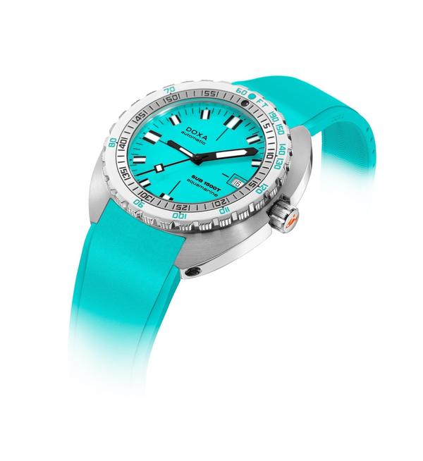 Doxa SUB 1500T Aquamarine Rubber Watch 883.10.241.25 Image 2