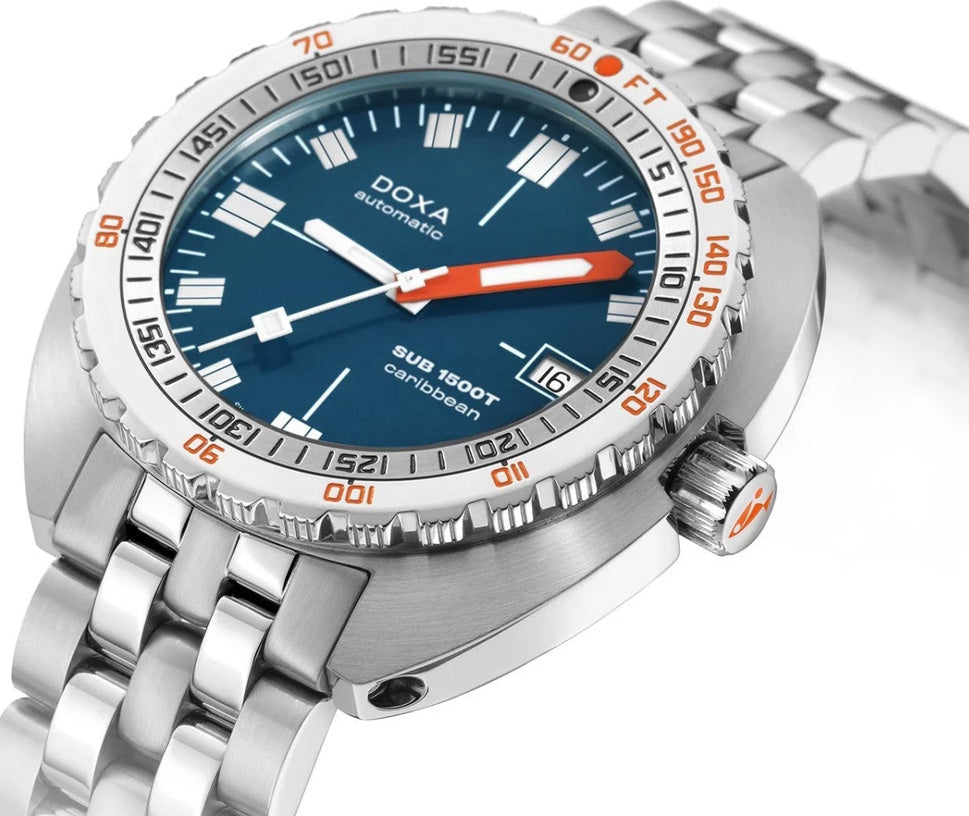 Doxa SUB 1500T Caribbean Bracelet Watch 883.10.201.10 Image 2