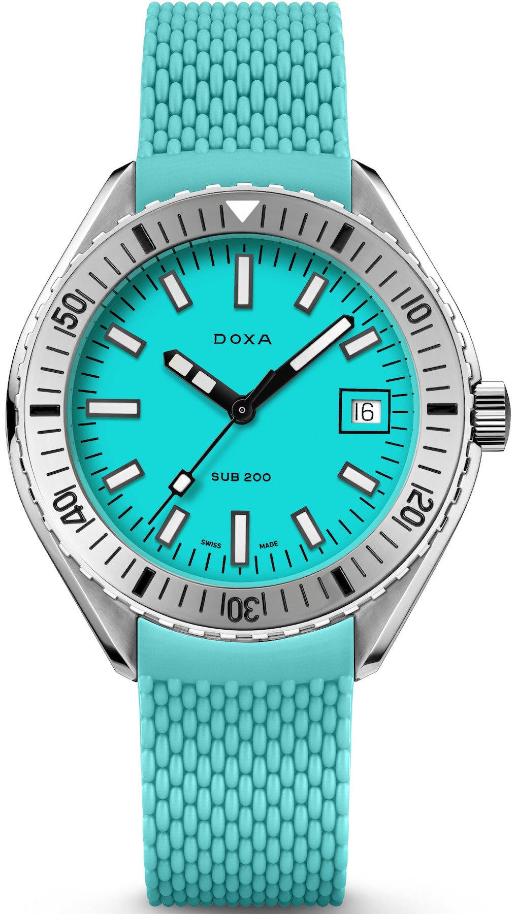 Doxa Sub 200 Aquamarine Turquoise Rubber Watch 796.10.241.25 Image 1