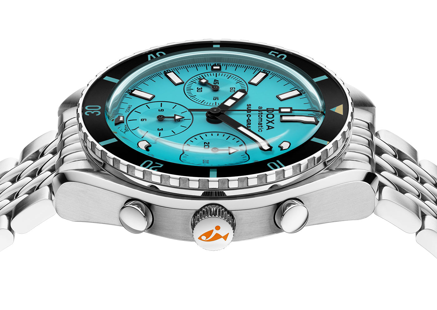 Doxa SUB 200 C-Graph Aquamarine Bracelet Watch 798.10.241.10 Image 3
