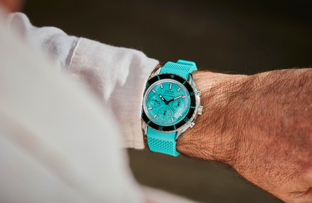 Doxa SUB 200 C-Graph Aquamarine Rubber Watch 798.10.241.25 Image 4