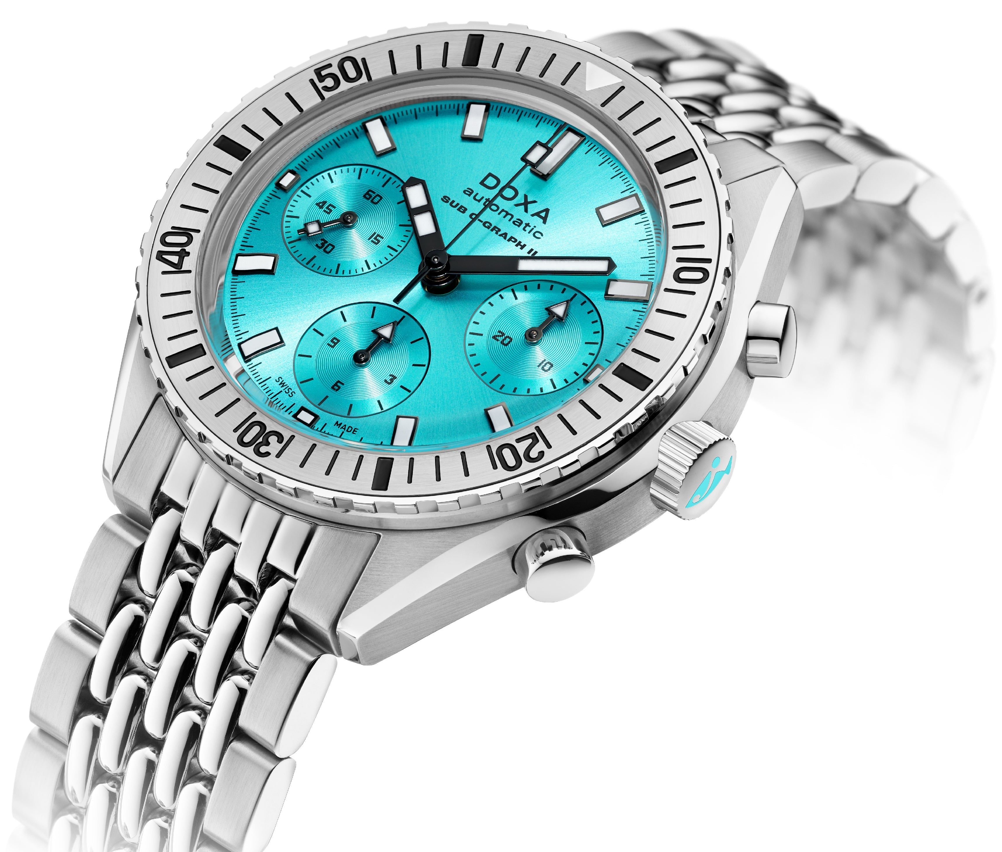 Doxa Sub 200 C-Graph II Aquamarine Bracelet Watch 797.10.241.10 Image 3
