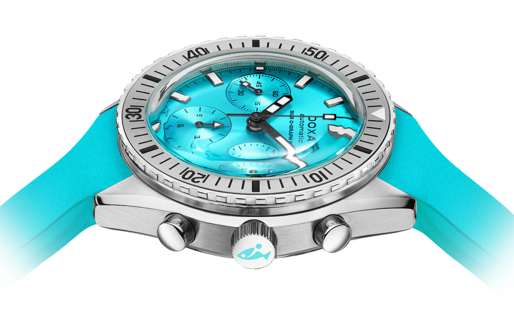 Doxa Sub 200 C-Graph II Aquamarine Rubber Watch 797.10.241.25 Image 3
