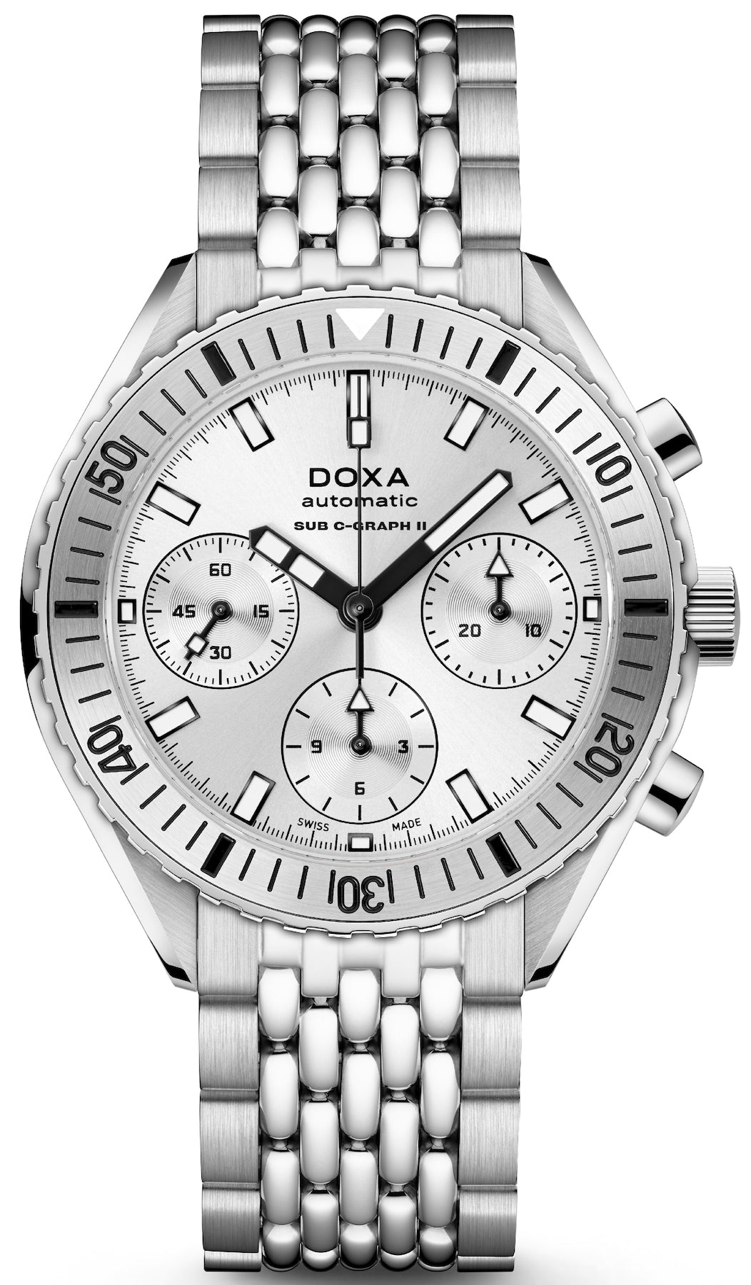 Doxa Sub 200 C-Graph II Whitepearl Bracelet Watch 797.10.011.10 Image 1
