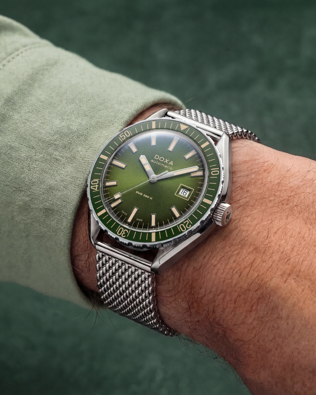 Doxa Sub 200 II Sea Emerald Steel  Watch DXA-331 Image 5