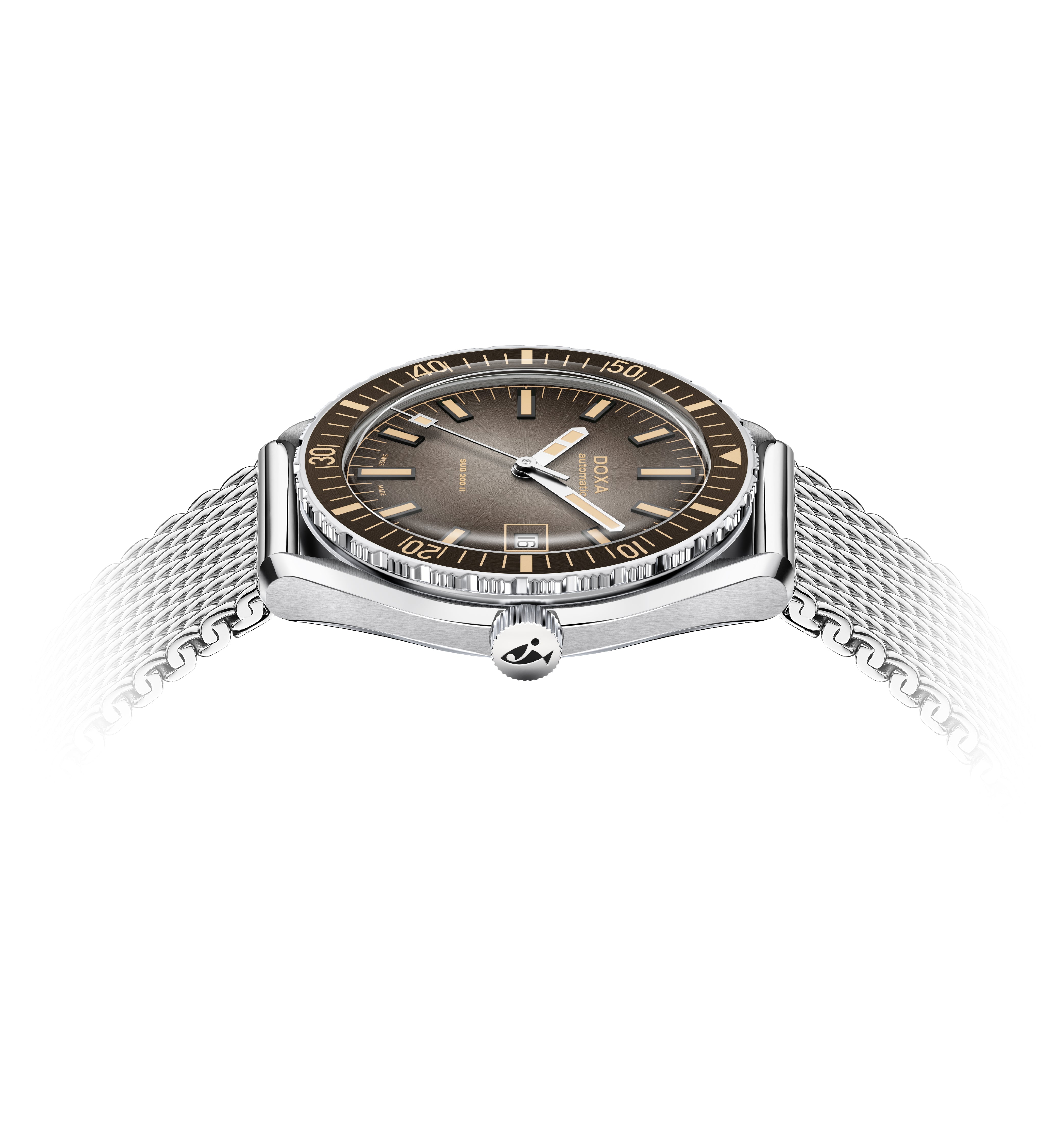 Doxa Sub 200 II Sharkhunter Vintage Grey Bracelet Watch DXA-325 Image 3