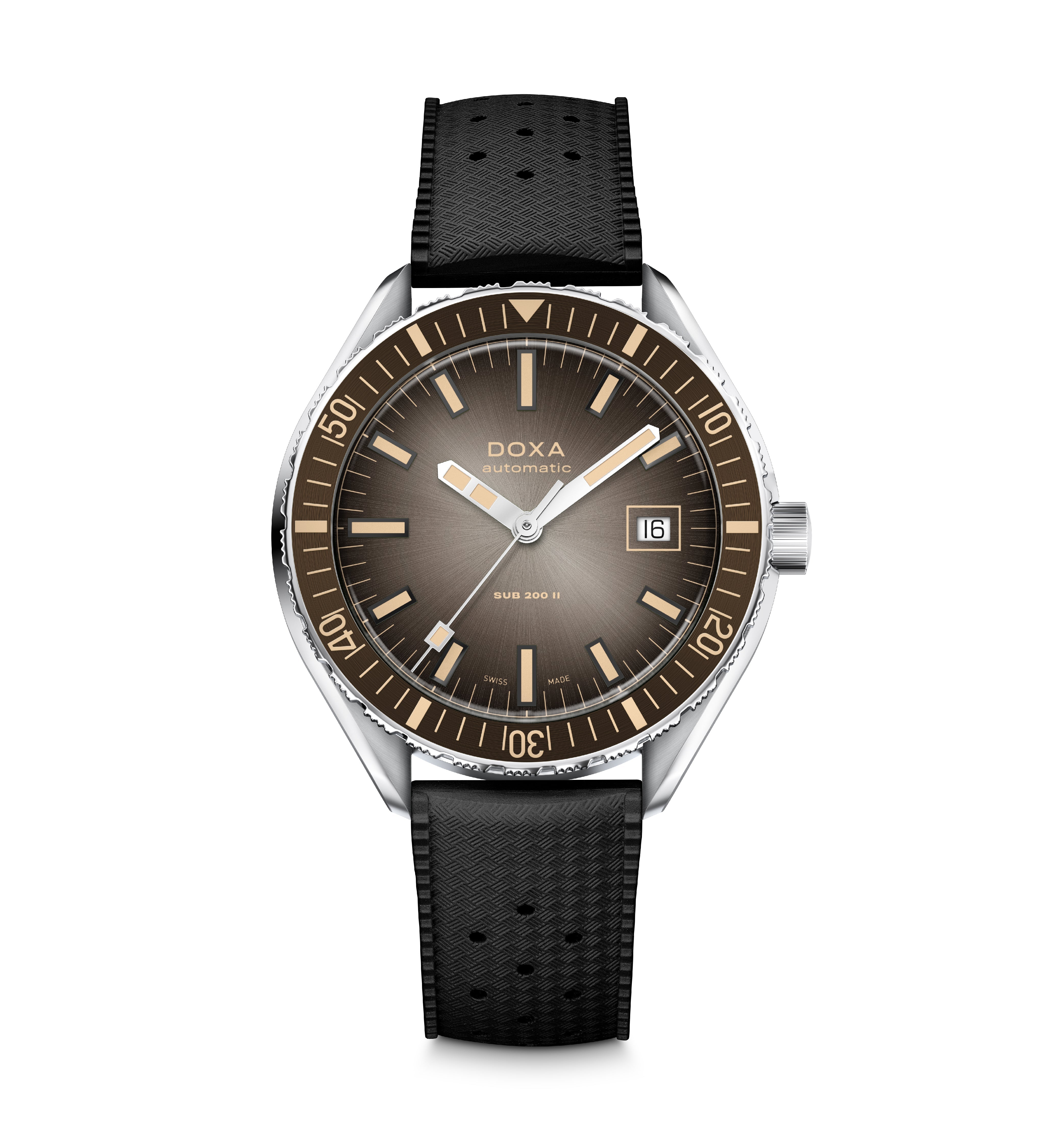 Doxa Sub 200 II Sharkhunter Vintage Grey Rubber Watch DXA-326 Image 1