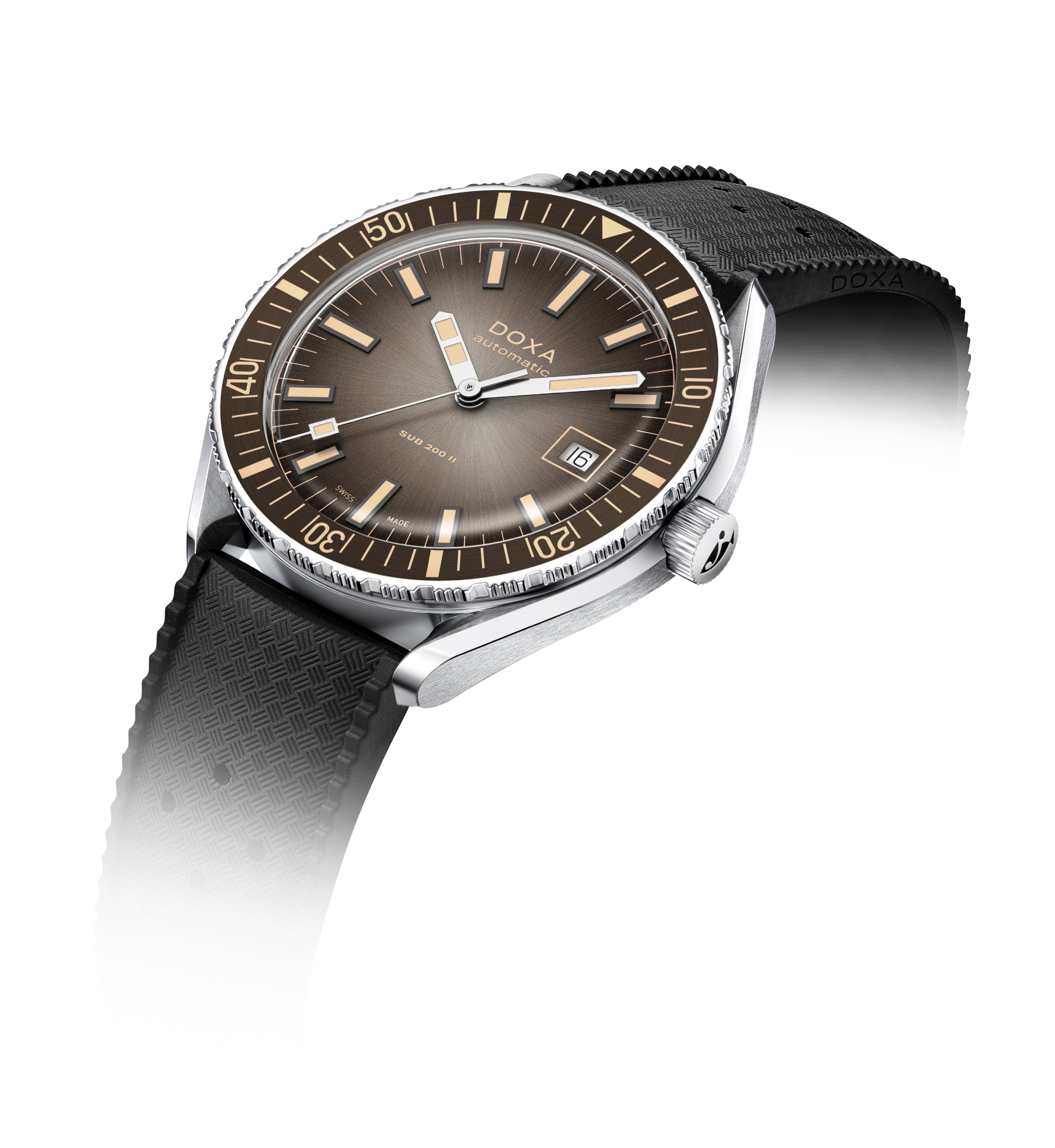 Doxa Sub 200 II Sharkhunter Vintage Grey Rubber Watch DXA-326 Image 2