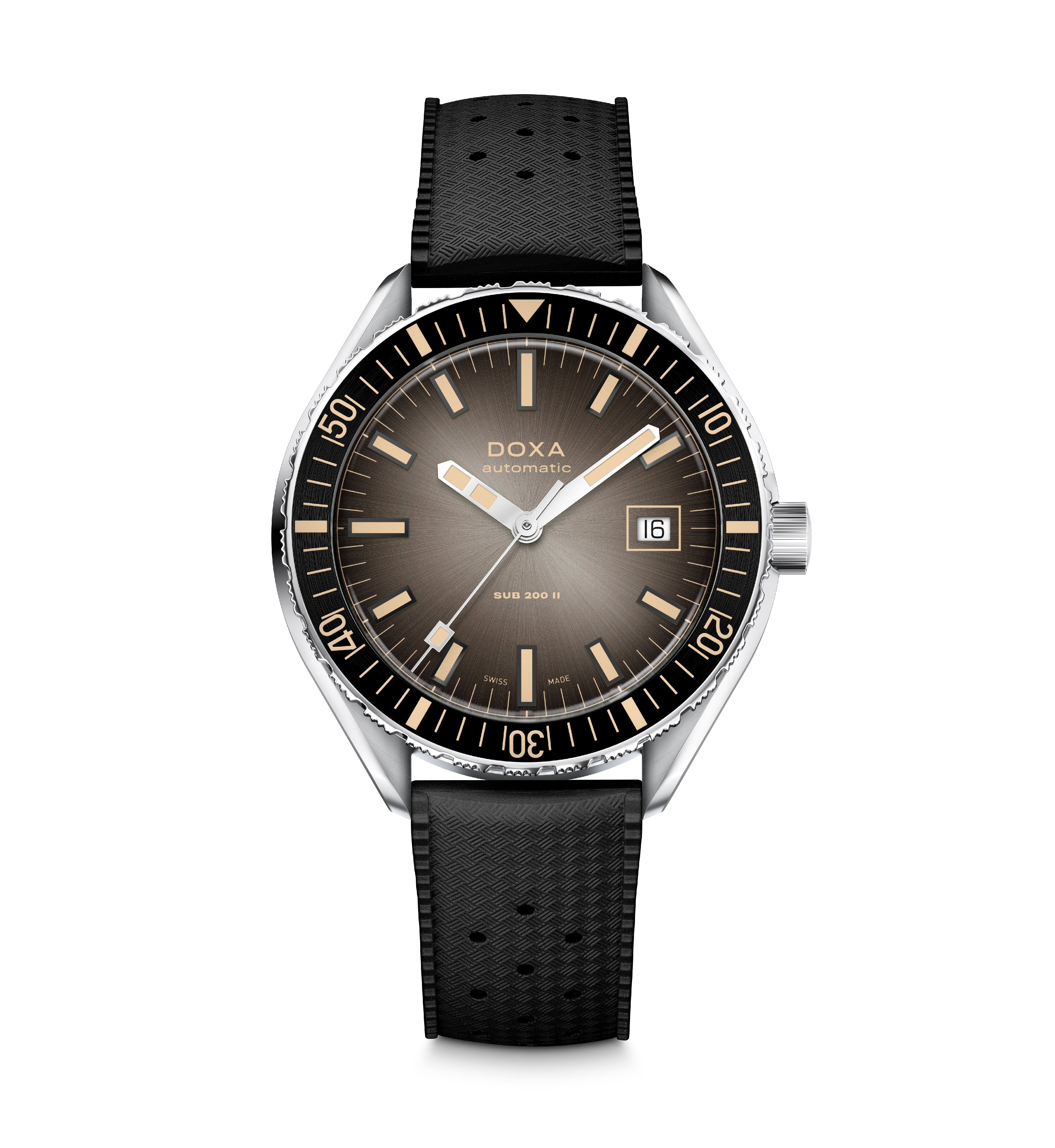 Doxa Sub 200 II Sharkhunter Vintage Rubber Watch DXA-324 Image 1
