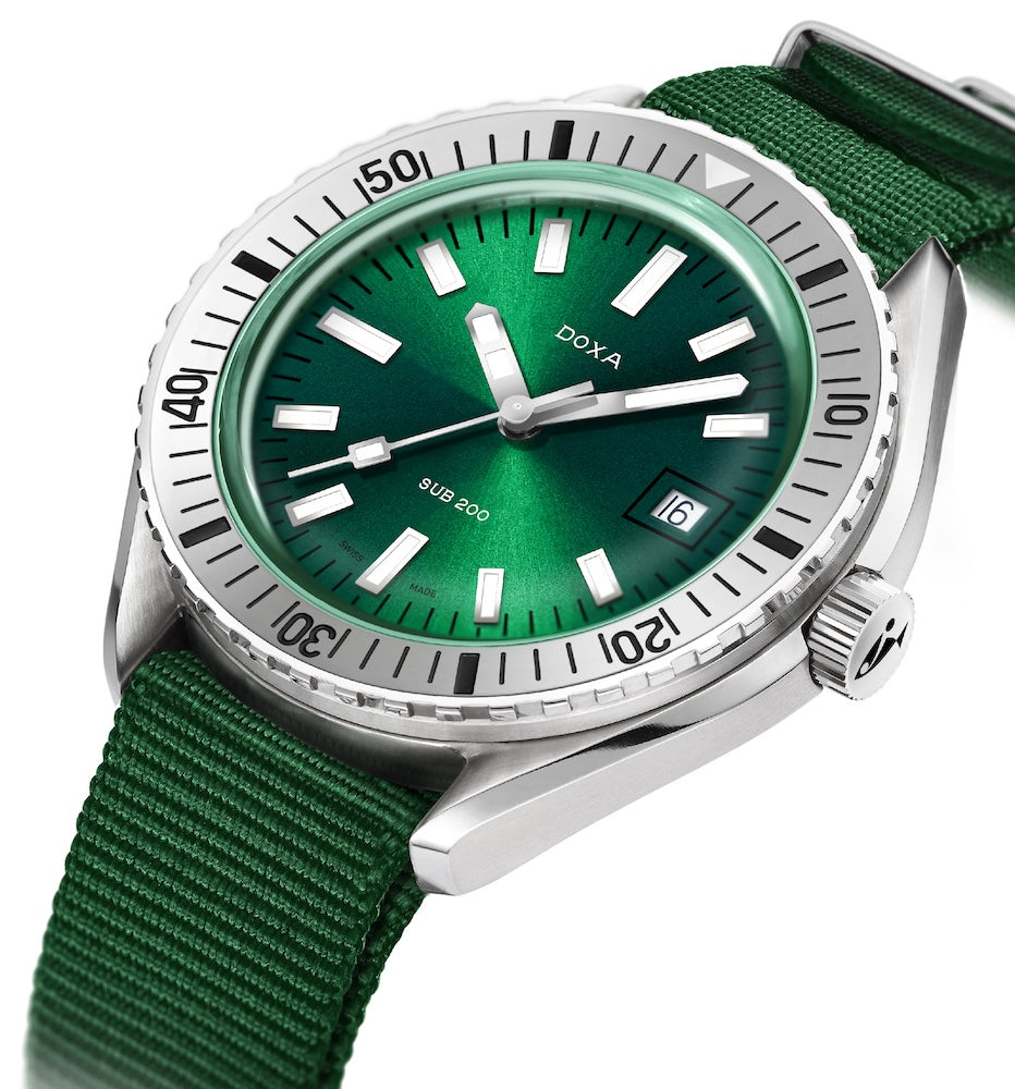 Doxa Sub 200 Sea Emerald Green Nato Watch 796.10.131.26-N Image 2