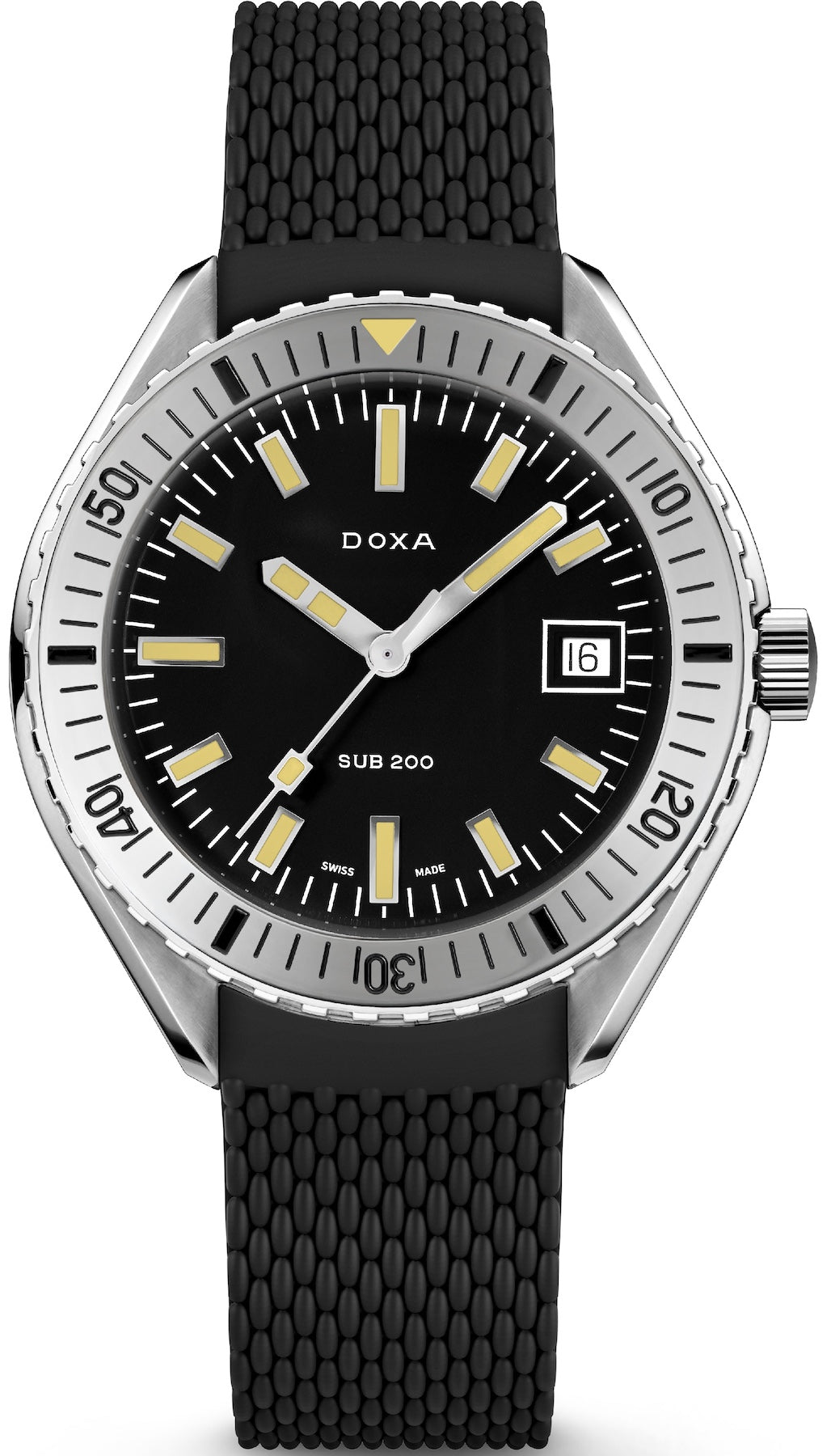 Doxa Sub 200 Sharkhunter Black Rubber Watch 796.10.101.20 Image 1