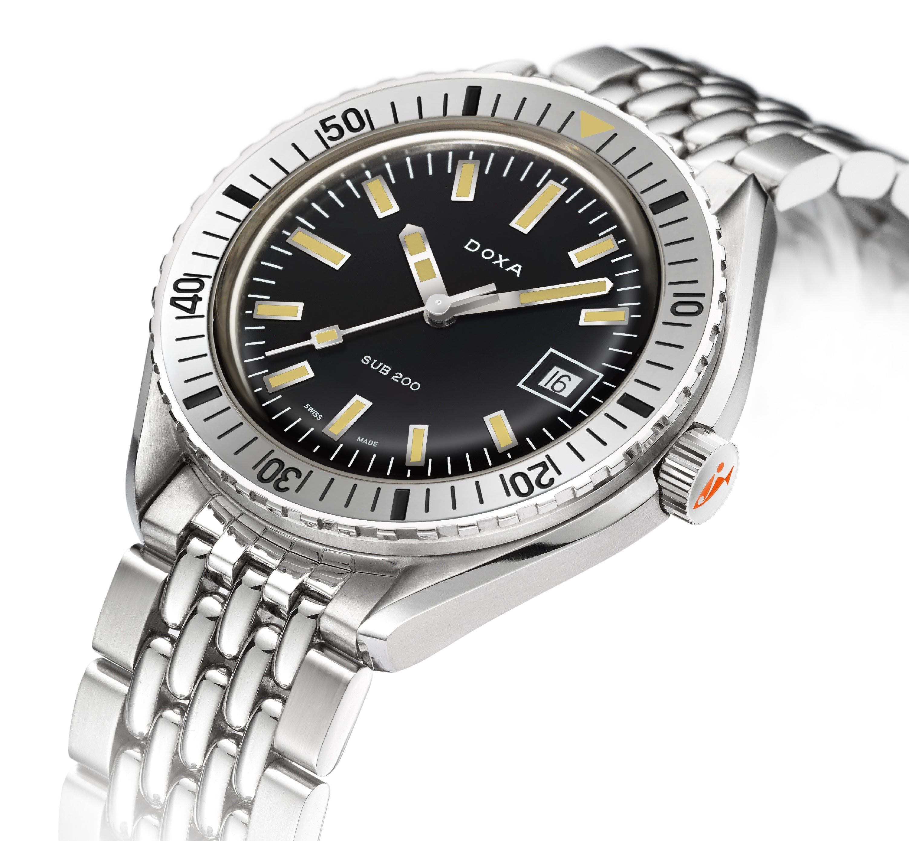Doxa Sub 200 Sharkhunter Stainless Steel Bracelet Watch 796.10.101.10 Image 2