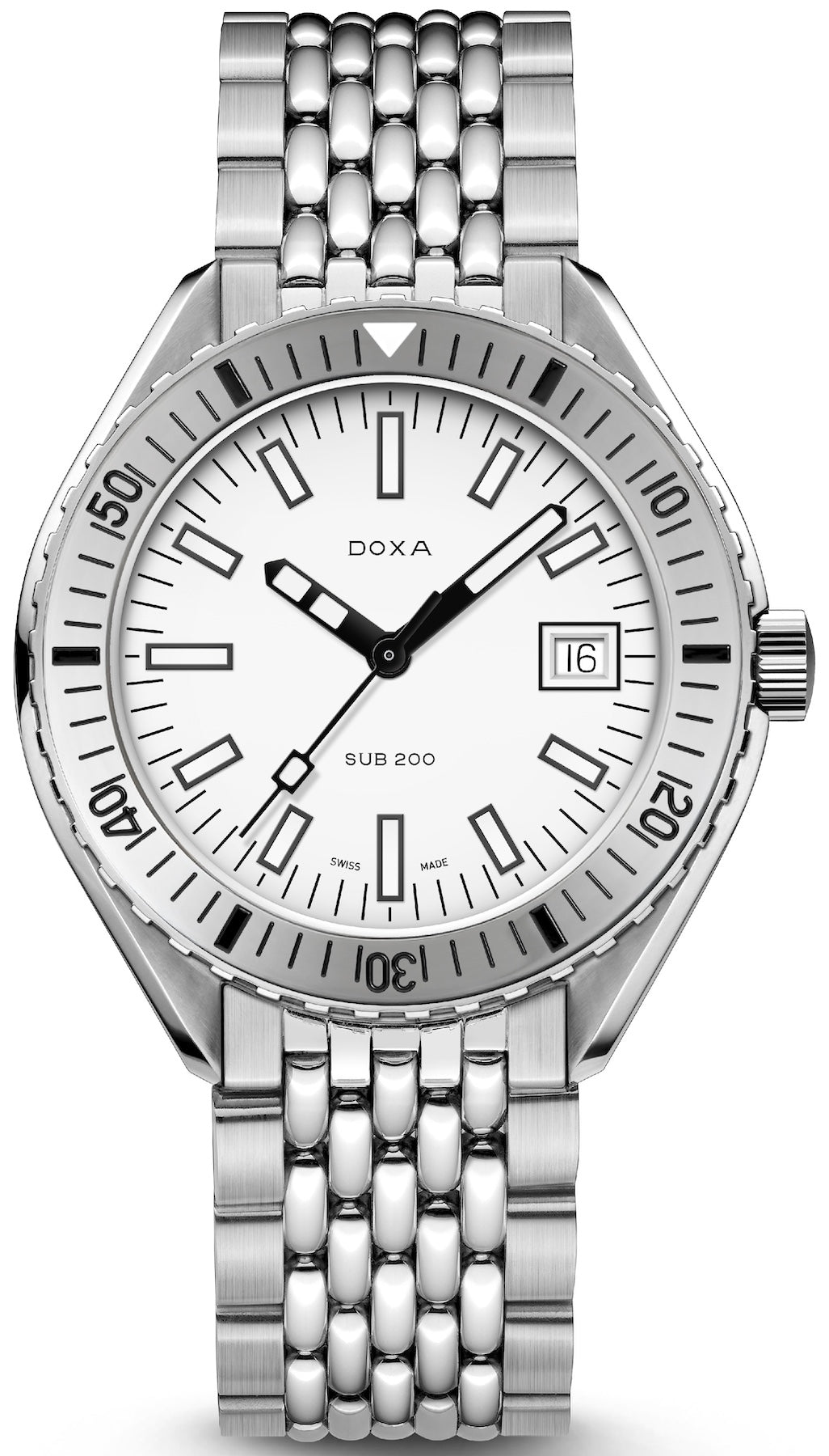 Doxa Sub 200 Whitepearl Stainless Steel Bracelet Watch 796.10.011.10 Image 1